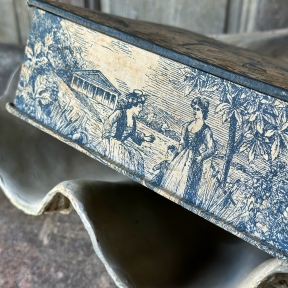 Stoffen doos in toile de jouy