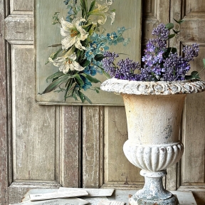 Bloemen schilderij / Delphinium 