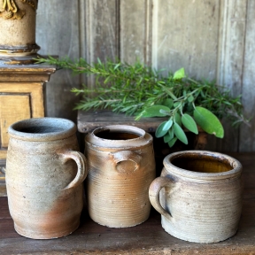 Collection of 3 French earthenware pots