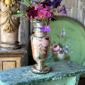 Beautiful Mercury glass vase 