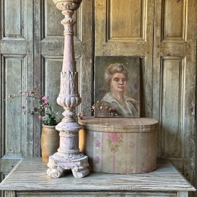 French pale-pink candleholder