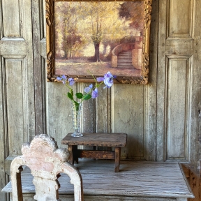 Schilderij in zachtroze tinten