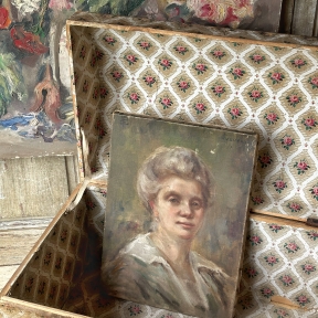 Klein portret in naturel tinten 